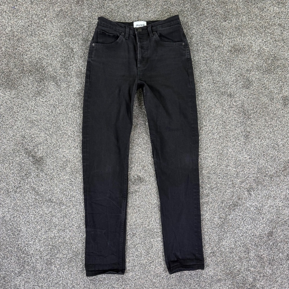 DU/ER Performance Denim Slim Jeans Mens 27x31 Black Coolmax Stretch Pants Casual